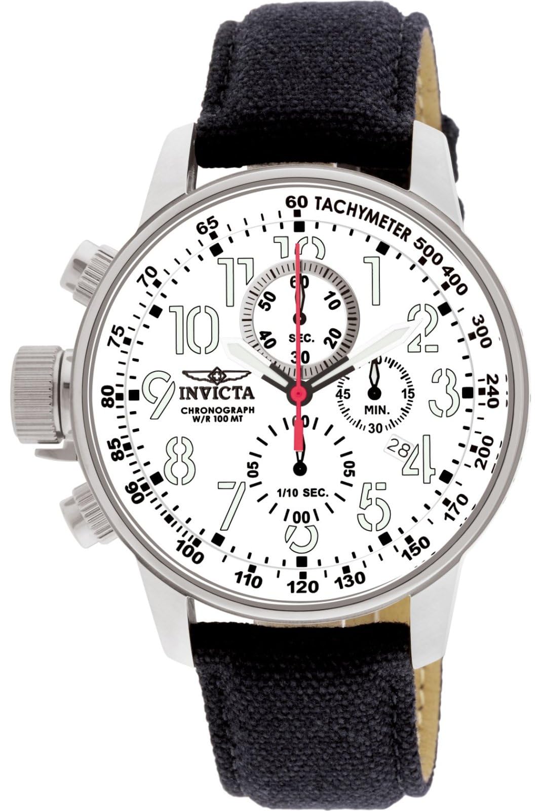 Invicta Reloj para hombre 1514 I Force Collection con correa de tela de acero inoxidable