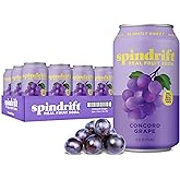 Spindrift "Concord Freeze" Grape Soda Made With Real Squeezed Fruit 12 Pack Case