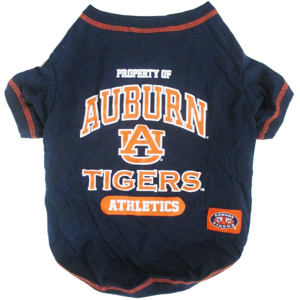 Pets First Collegiate AUBURN TIGERS Dog T-Shirt, Small. - Licensed Shirt for Pets Team Colored with Team Logos.- Premium Stretchable Materials for the Comfrot of your Dog & Cat.