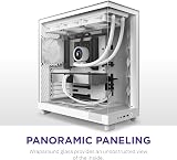 NZXT H6 Flow Compact Dual-Chamber Mid-Tower with Glass Panels White view 2