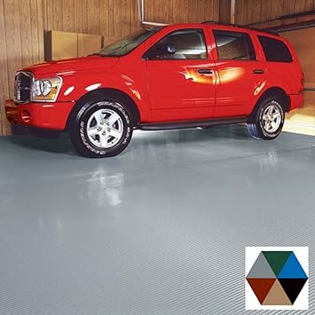 Blt Roll Out Garage Flooring 7 5 X20 Slate Gray Vinyl