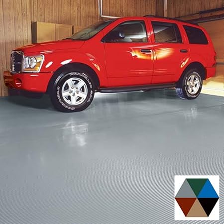 Blt Roll Out Garage Flooring 7 5 X20 Slate Gray Amazon Co