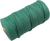 jijAcraft 3MM Dark Green Cotton String 100M Macrame Cord Craft Twine view 8