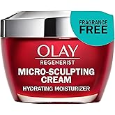 Olay Regenerist Micro-Sculpting Cream Face Moisturizer with Hyaluronic Acid & Niacinamide, Fragrance-Free, 1.7 oz