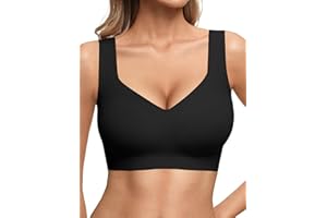 Showyoo Bras for Women No Underwire Seamless Pullover Bras Wireless Full Coverage T Shirt Bralettes Sleep Everyday Bra