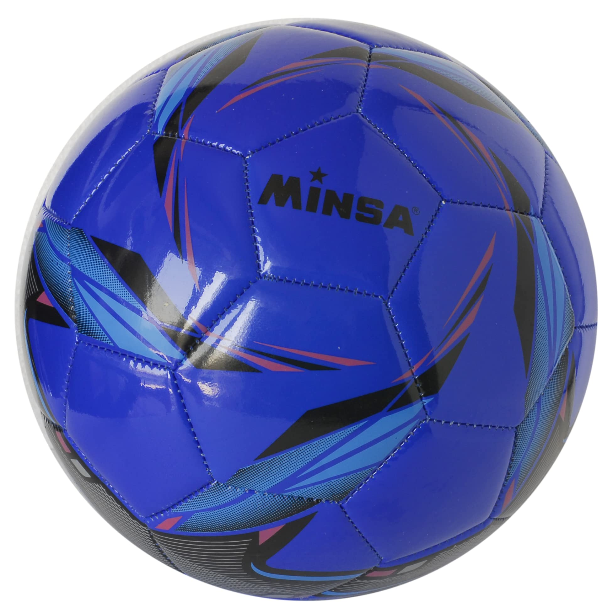 Football Training Or Match Size 5 Polished (Color: Light Blue)