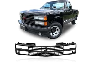 CarPartsDepot Front Grille Grille Black Shell With Black Insert Compatible With CHEVROLET 1988-1993 C/K 1500 2500 3500 & 1992-1993 Blazer GM1200228