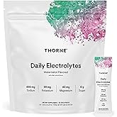 THORNE - Daily Electrolytes - Zero Sugar & Low-Calorie Electrolyte Powder Drink Mix - Flavors Derived from Natural Sources - NSF Certified for Sport - Watermelon - 30 Stick Packs