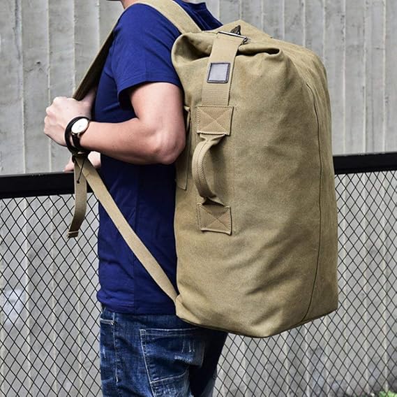 Archibolt Military Duffel Bag Canvas Top Load Double Strap Army Travel