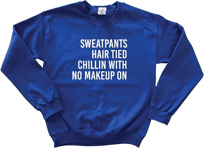 Sweatpants Hair Tied Chillin With No Make Up On Sweatshirt At