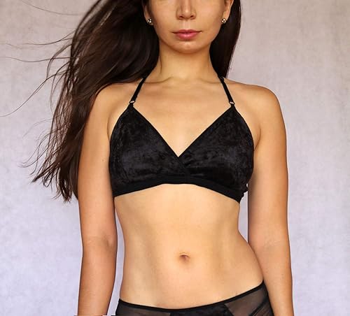 mesh black bralette
