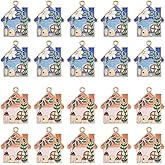 SUNNYCLUE 1 Box 20Pcs Enamel House Charms Bulk Home Charm Golden Metal Alloy Blue Pink Plating Fairy Houses Shaped Small Dangle Charm for Jewelry Making Charms Earrings Necklace DIY Crafts Accessories