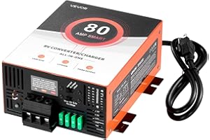 VEVOR Convertisseur de puissance pour camping-car, 80 A, 110 V CA vers 12 V DC, chargeur de batterie, charge intelligente mul