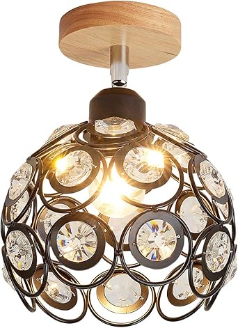 Amazon Com Eeru Crystal Ceiling Light Angle Adjustable Flush