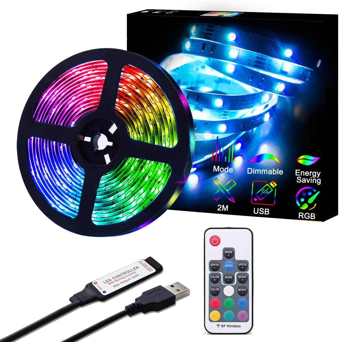 WOWLED LED 2M TV Backlight USB Bias Lighting Kits