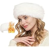 Loritta Womens Winter Headbands Faux Fur Headband Elastic Ear Warmers Furry Ear Muffs