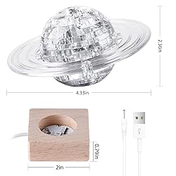 3D Crystal Puzzle, 40PCS Saturn Assembly Brain