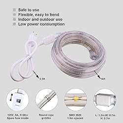 Areful LED Rope Lights, 16ft Daylight White Strip