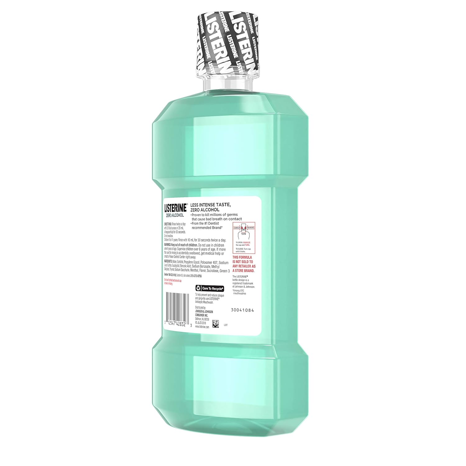 Listerine Zero Cool Mint Mouthwash For Fresh Breath And To Kill Bad Breath Germs, 500 ml : Beauty