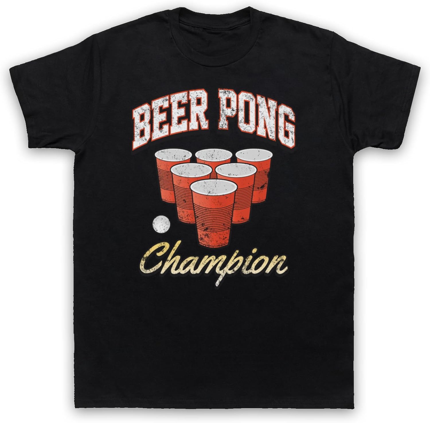 Beer Pong Champion Mens TShirt Amazon.co.uk Clothing