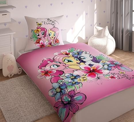 Hasbro My Little Pony Bettwäsche Bettbezug Single, Baumwolle, Blau, 160 x 200 cm, 2-Einheiten