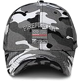 Speedy Pros City Camo Baseball Cap Firefighter Fireman Retired Embroidery Acrylic