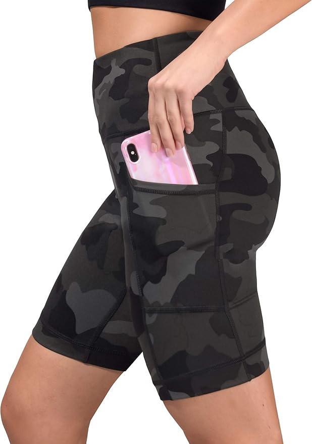 Yogalicious High Waist Squat Proof 9" Biker Shorts with Side Pockets