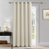 PONY DANCE Door Curtain Thermal 1 Panel Blackout 66x84 Beige