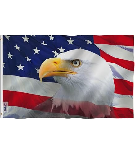 Shinesnow USA Flagge 3 X 5 Fuß – Vintage-Design Mit Adler, Polyester, Doppelt Genäht, Wetterfest, Mit Messing-Tüllen