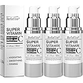 Super Vitamin C Serum for Women over 70, Rapid Anti Aging Cream, Face Lift Cream, Hydrates, Softens, Lifts and Firms, Fights Wrinkles, Advanced Super Serum C 3PCS. (90ml)
