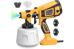 MIRRORZONE Paint Sprayer High Power 4 Copper Nozzles & 3 Patterns Easy to Clean for Furniture Fence Bicycle Chair etc