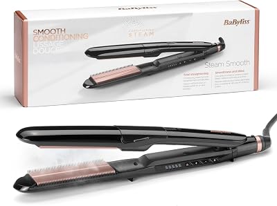 Steam Smooth Plancha alisadora de pelo, negra
