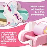Lehoo Castle Unicorn Wooden Ramp Racer Montessori Toy 1+ Pink view 4