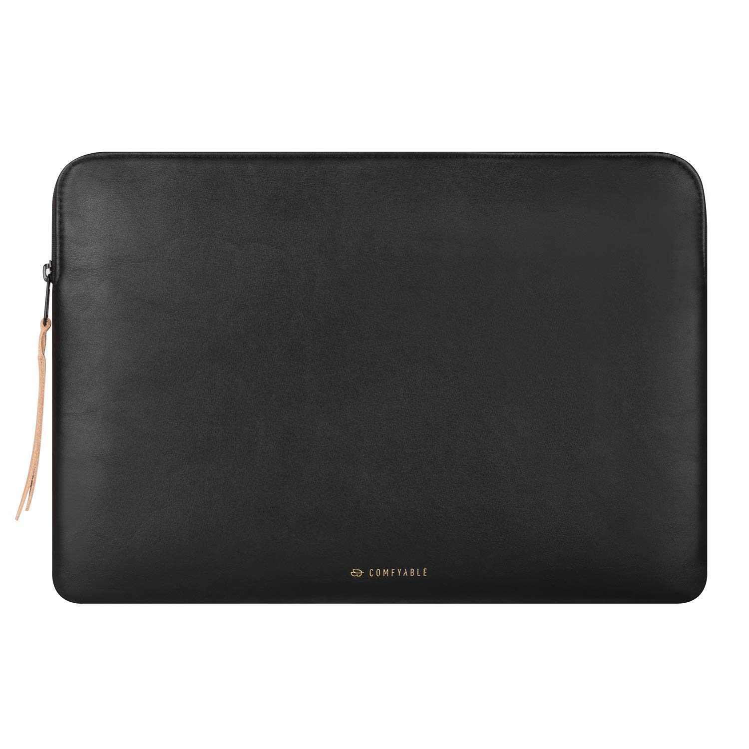 Photo 1 of Comfyable Slim Protective Laptop Sleeve 15 Inch 14 Inch, PU Leather Bag Compatible with 15" MacBook Air (Snug Fit) M4 2025 & 14" MacBook Pro M4 (Loose Fit), Computer Case for Mac, Black