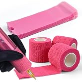 200Pcs Pink Tattoo Pen Covers &amp; 3 Grip Tapes | Large Tattoo Machine Covers, Tattoo Tape Wrap, Tattoo Supplies