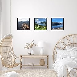 7x7 Picture Frame Set of 6 Black for Wall Hanging
