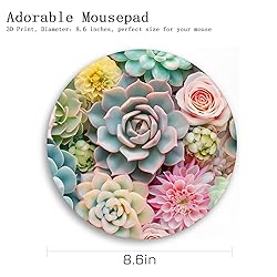 Gctriki Succulents Mouse Pad, Cute Small Mouse Pads