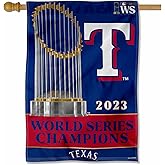 Texas Rangers 2023 World Champions House Banner Flag