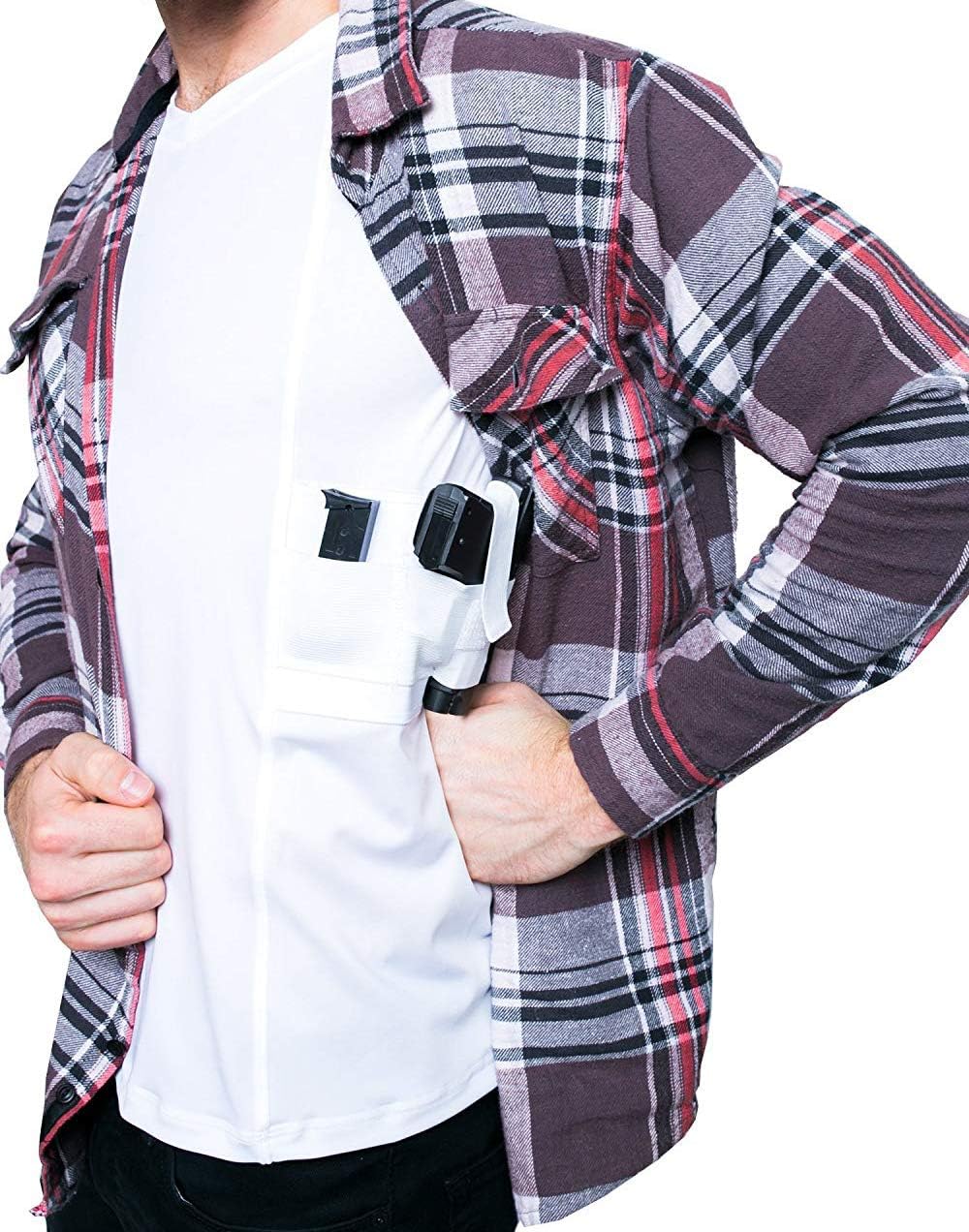 Graystone Holster Shirt Concealed Carry Glock - Mens Vneck Military Undercover & Bodyguard Armor - Adaptable Comfort for All Seasons
