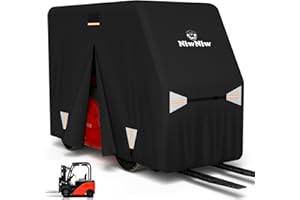 Forklift Cover,600D Oxford Heavy Duty Rain Winter Waterproof Windproof UV-Resistant Universal Fork Lift Truck Accessories wit