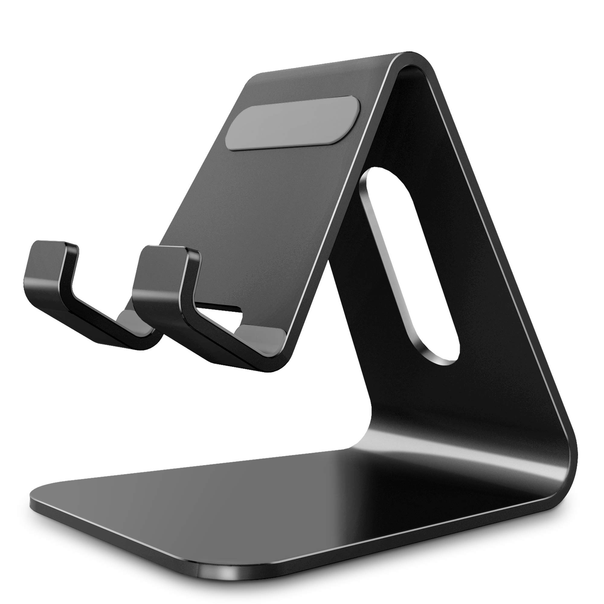 Photo 1 of CreaDream Cell Phone Stand, Cradle, Holder, Aluminum Desktop Stand Compatible with Switch, All Smart Phone, iPhone 11 Pro Xs Max Xr X Se 8 7 6 6s Plus SE 5 5s-Black