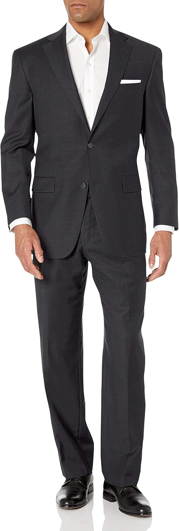 Hart Schaffner Marx Men's 2 Button Chicago Fit Suit with Flat Front