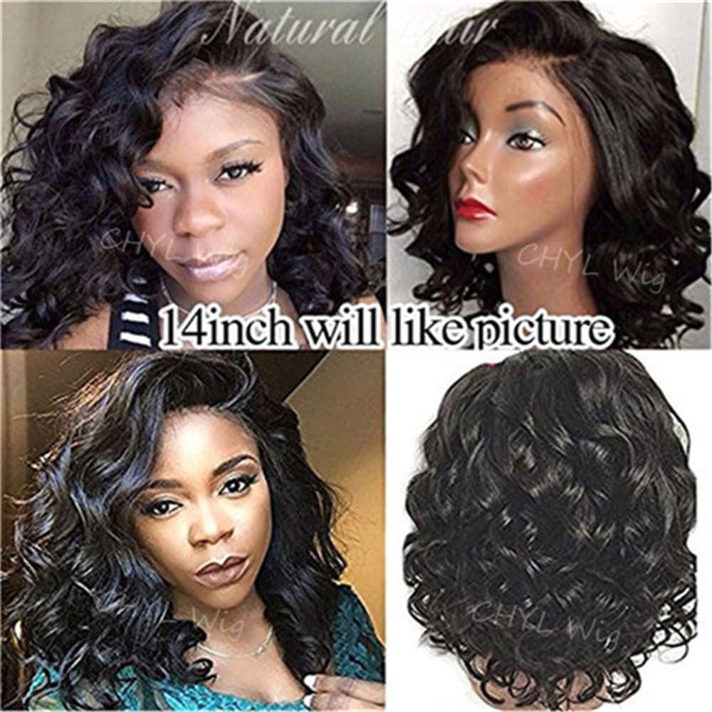 Natural Looking Glueless Short Bob Synthetic Lace Front Wigs Heat Resistant Fiber Wig Short Wavy Hair Synthetic Lace Wigs For Black Women