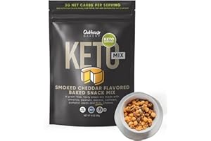 Keto Snack Mix, Smoked Cheddar Flavor by Oakhouse Bakery, 10oz, Made With Real Cheese, Low Carb, Grain-Free Snack, Grain-Free with No Artificial Preservatives