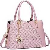 KKXIU Triple Compartments Purses and Handbags for Women Fashion Ladies Satchel Shoulder Top Handle Bag