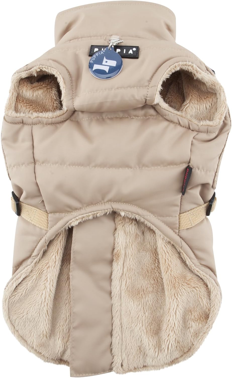 Puppia PAQD-VT1463 Wilkes Winter Coat, S, Beige - Image 3