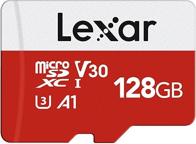 Lexar 128GB Micro SD Card E Series UHS-I A1 U3 Class10 V30 with Adapter