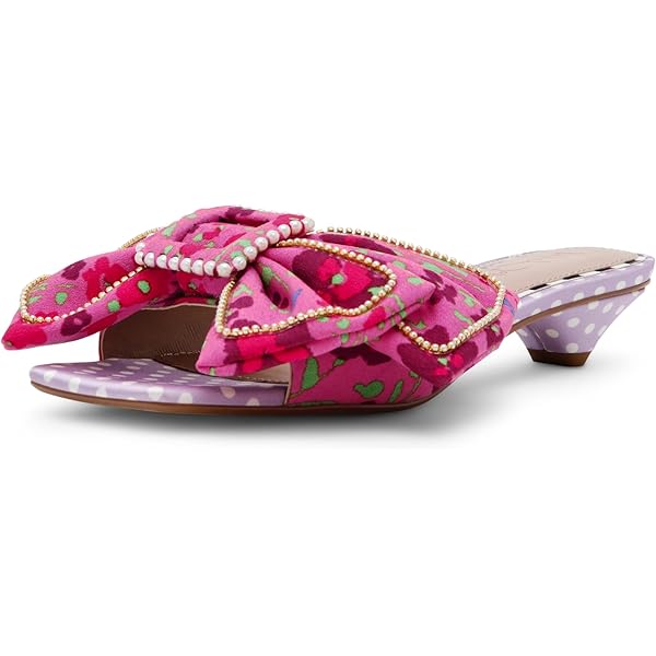 Betsey Johnson Garnet Sandali Con Tacco E Fiocco Di Perle Per Donna | Tacco 3,2 Cm, Collezione Fashion