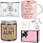 Frerdui Aunt Gifts from Niece or Nephew, Birthday Gift for Aunt, Best AuntEver Mug, Favorite Auntie Present, Christmas Gift Ideas for New or Soon to Be Auntie