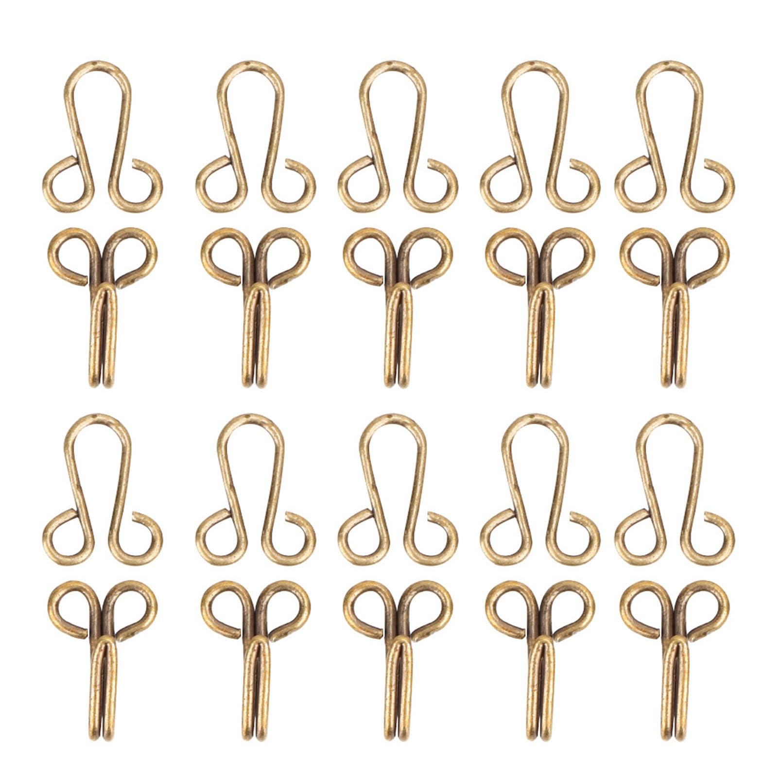 Photo 1 of 10Pcs 2.8CM/1.1in Sewing Hooks and Eyes Sewing Closure for Coat Jacket Cape Stole Bracelet Jewelry Books Crafts and More(Bronze)